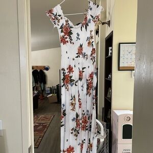 White flowery dress